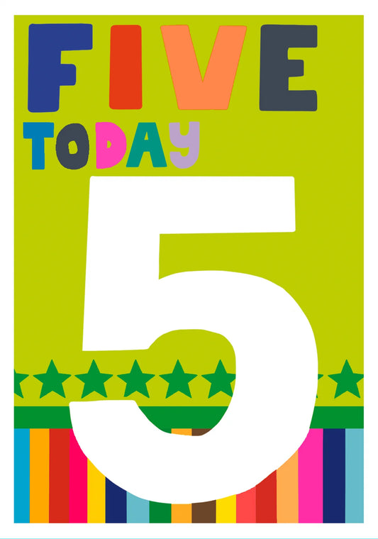 Papersalad - 5th  Birthday Card