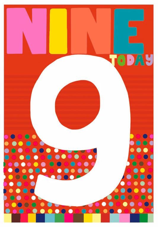 Nine Today Birthday Card - JA21252