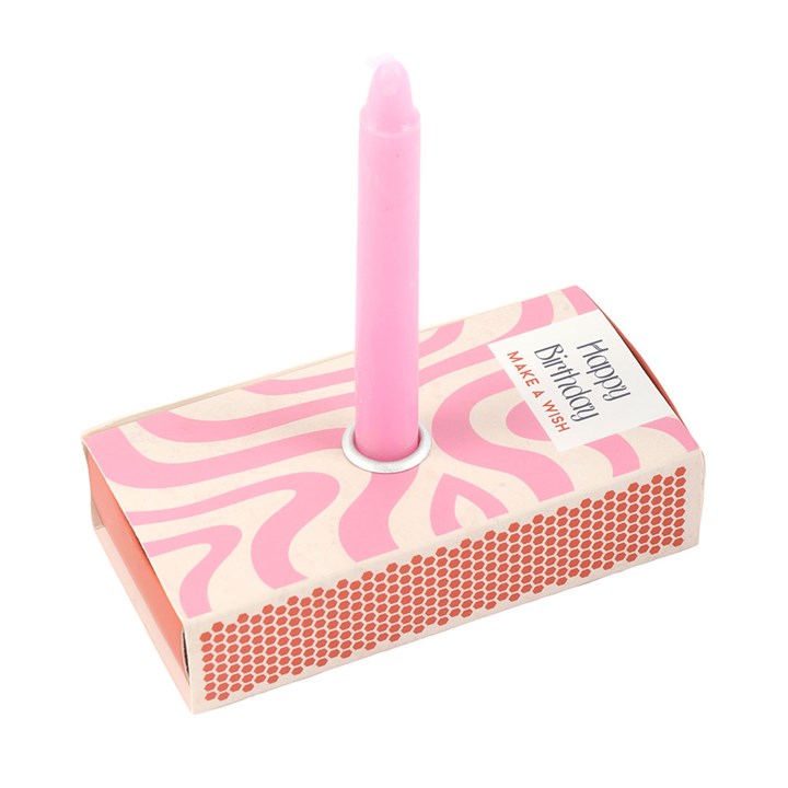 Set of 3 birthday candles in a box