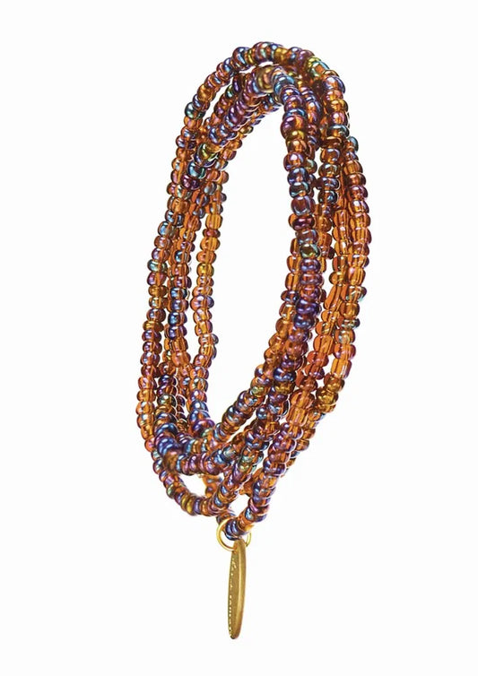 Hot Tomato - B - Fab 5 Seed Bead Strands - Mix/Match/Blend - Coffee