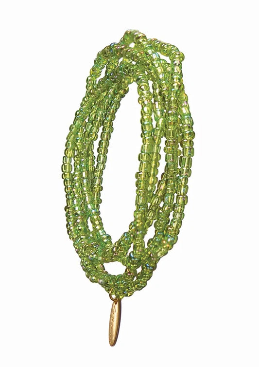 Hot Tomato - B - Fab 5 Seed Bead Strands - Mix/Match/Blend - Grass