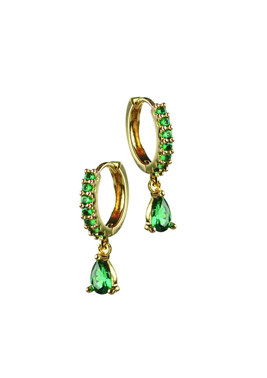 Hot Tomato - E - Tiny Tears Captured - Lincoln Green Zircon / Gold