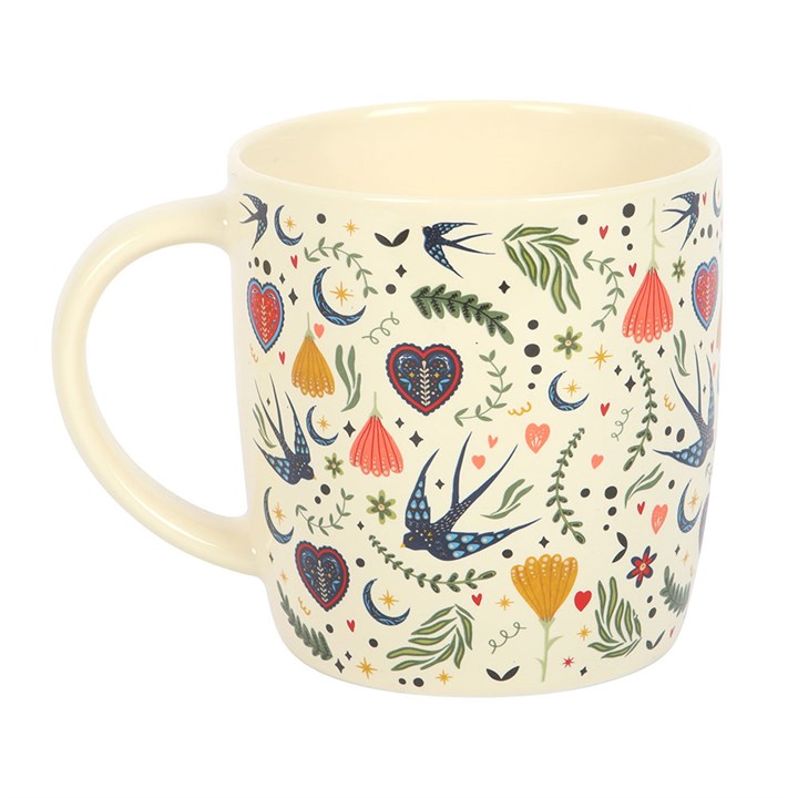 Cream Midnight Bloom Mug