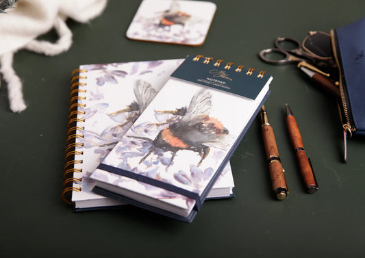 The Orchard' Bee on Heather Watercolour Design Notepad