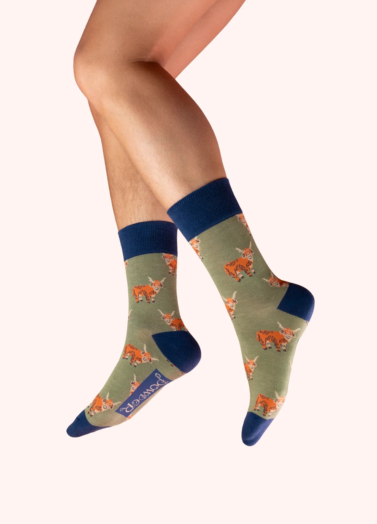 Power Men's Socks - Highland Cow