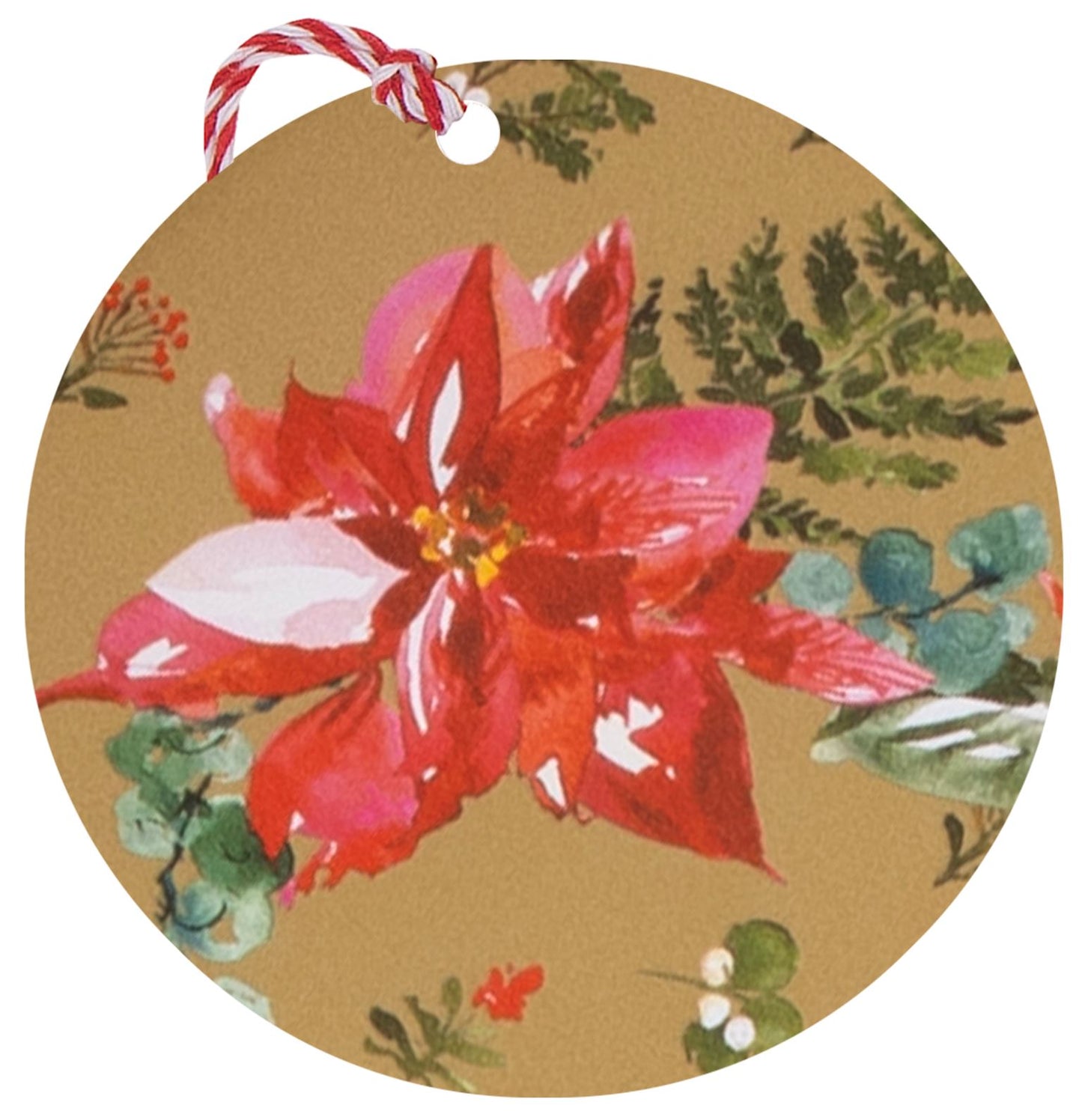 Pack of 6 Luxury Tags - POINSETTIA GOLD