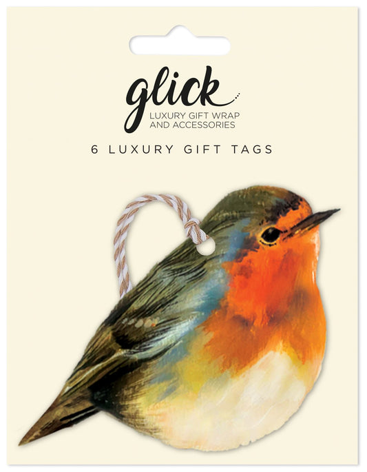 Pack of 6 Luxury Tags - HOLLY HARMONY ROBIN