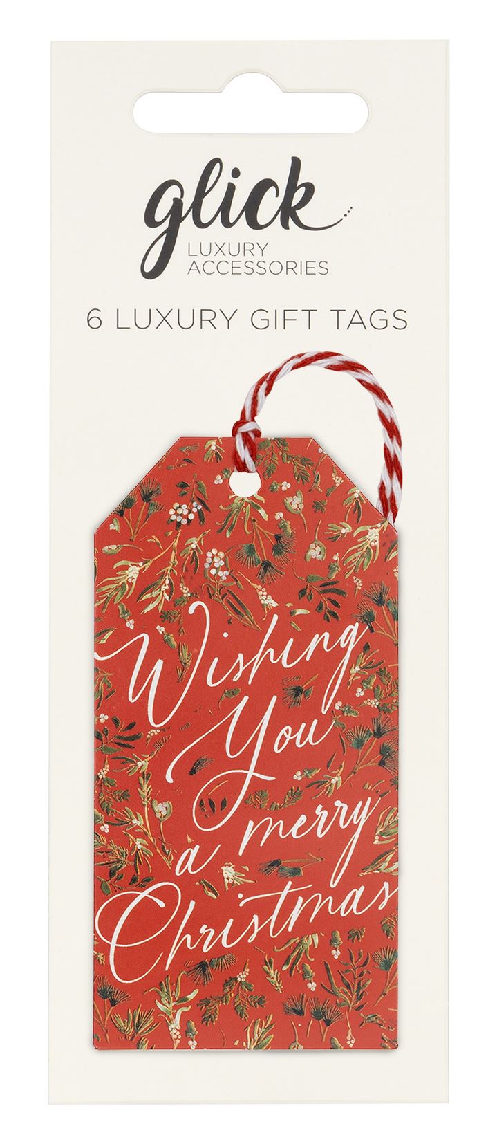 GLICK XMAS TAG -  RED