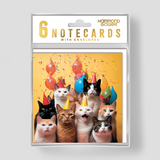 Hanging Notecard Set - Cat Party