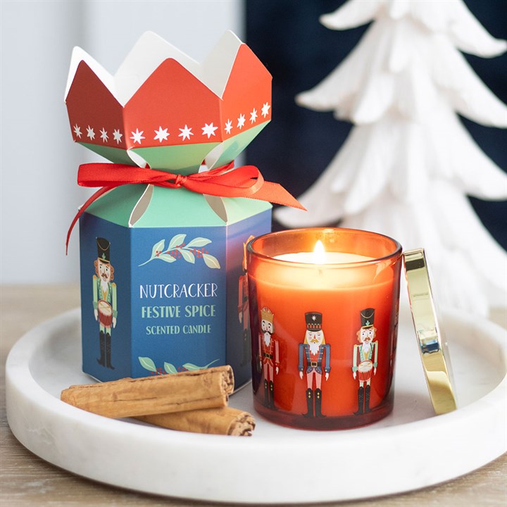 Nutcracker Print Festive Spice Candle