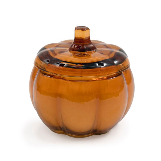 Jasmine Glass Pumpkin Candle Pot