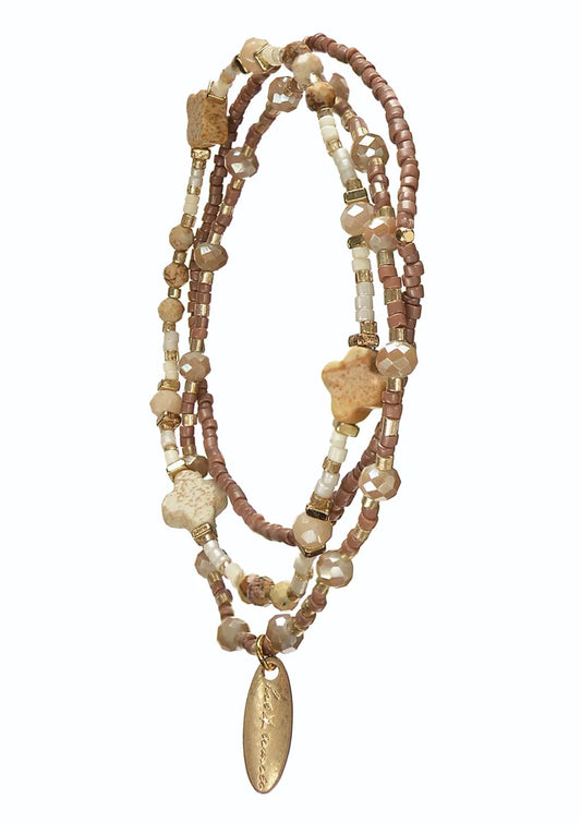 Hot Tomato - B - Trio of Fine Lines W/Maltese Cross Detail - Apple / Gold