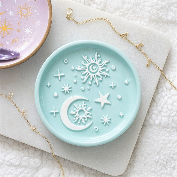 Blue Moon and Sun Trinket Dish