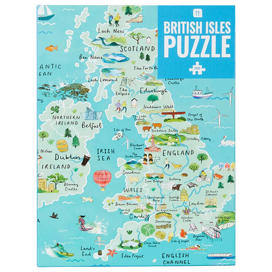 Talking Tables - Map of the UK Jigsaw Puzzle - 1000 Pieces