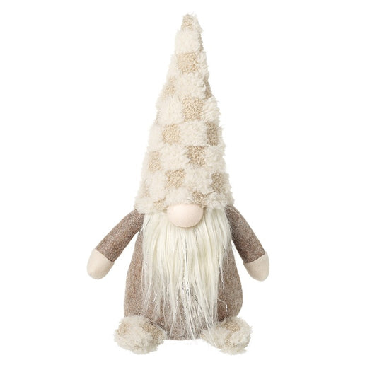 Gonk In Check Fluffy Hat - Large