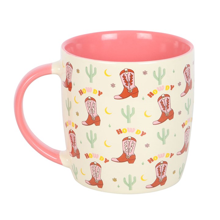Retro Cowboy Boot Ceramic Mug