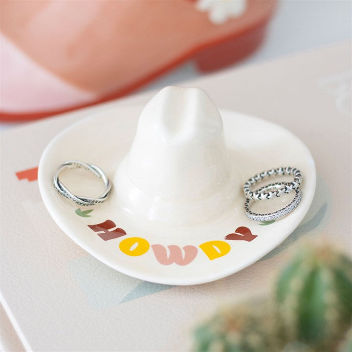 Cowboy Boot Ceramic Trinket Dish