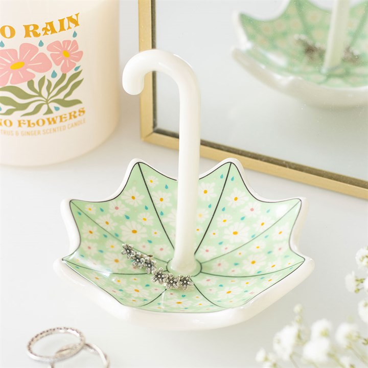 Flroal Umbrella Trinket Dish