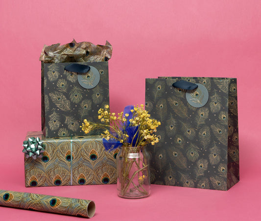 Glick Peacock Quill Gift Wrap