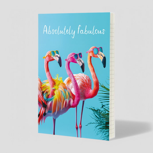 A5 Notebook - Absolutley Fabulous Flamingos