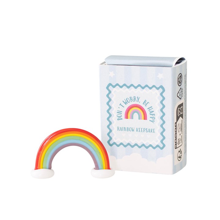 Don't Worry, be Happy Glass Rainbow Keepsake