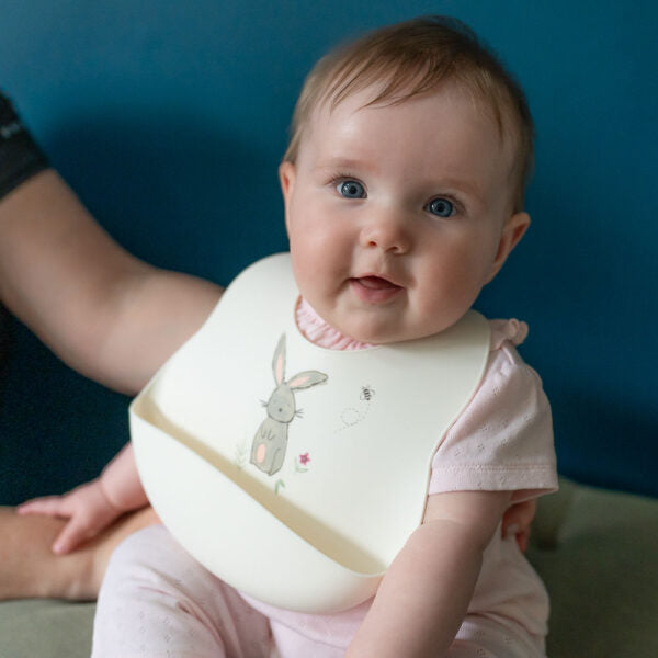 Silicone feeding bib - Bunnies