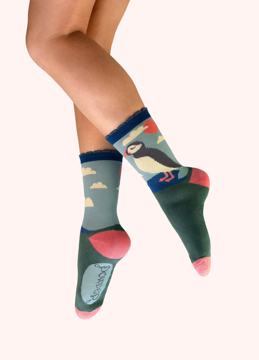 Powder Ladies Ankle Socks -  Puffin