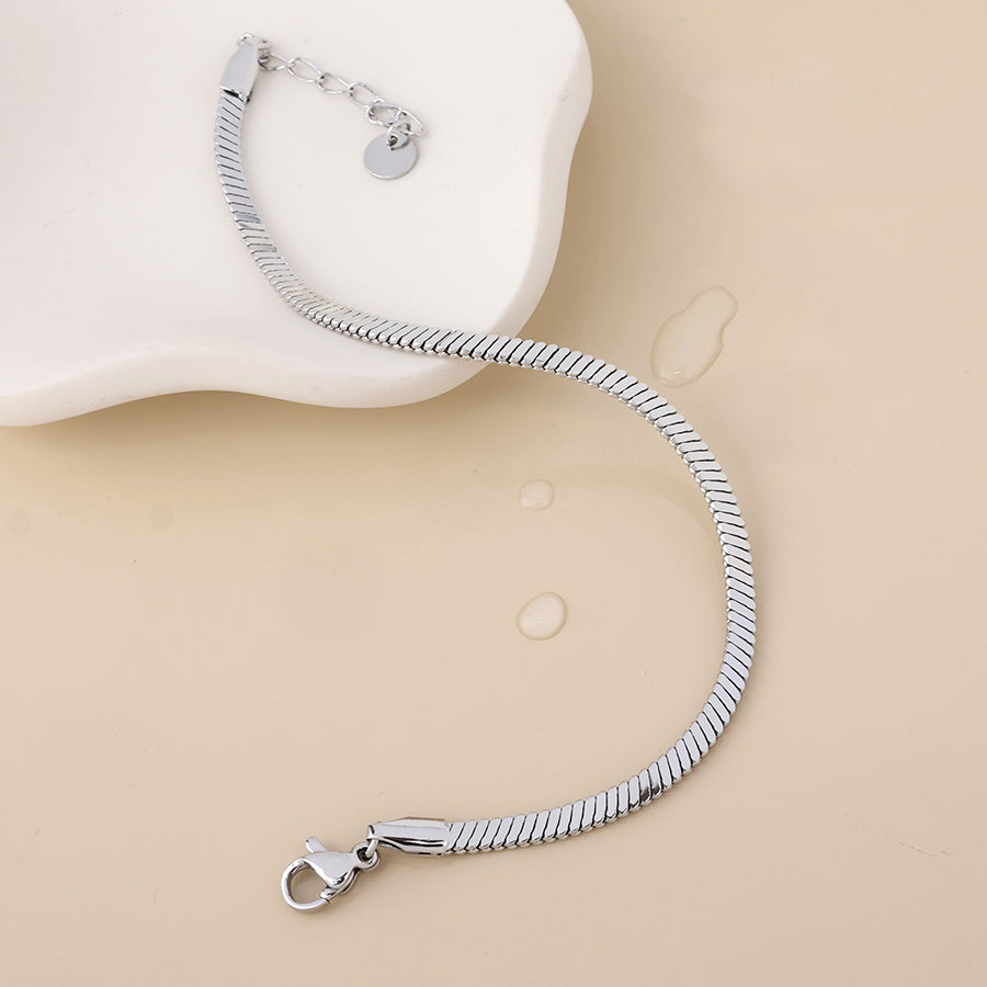 POM - Rae Stainless steel platinum plated bracelet
