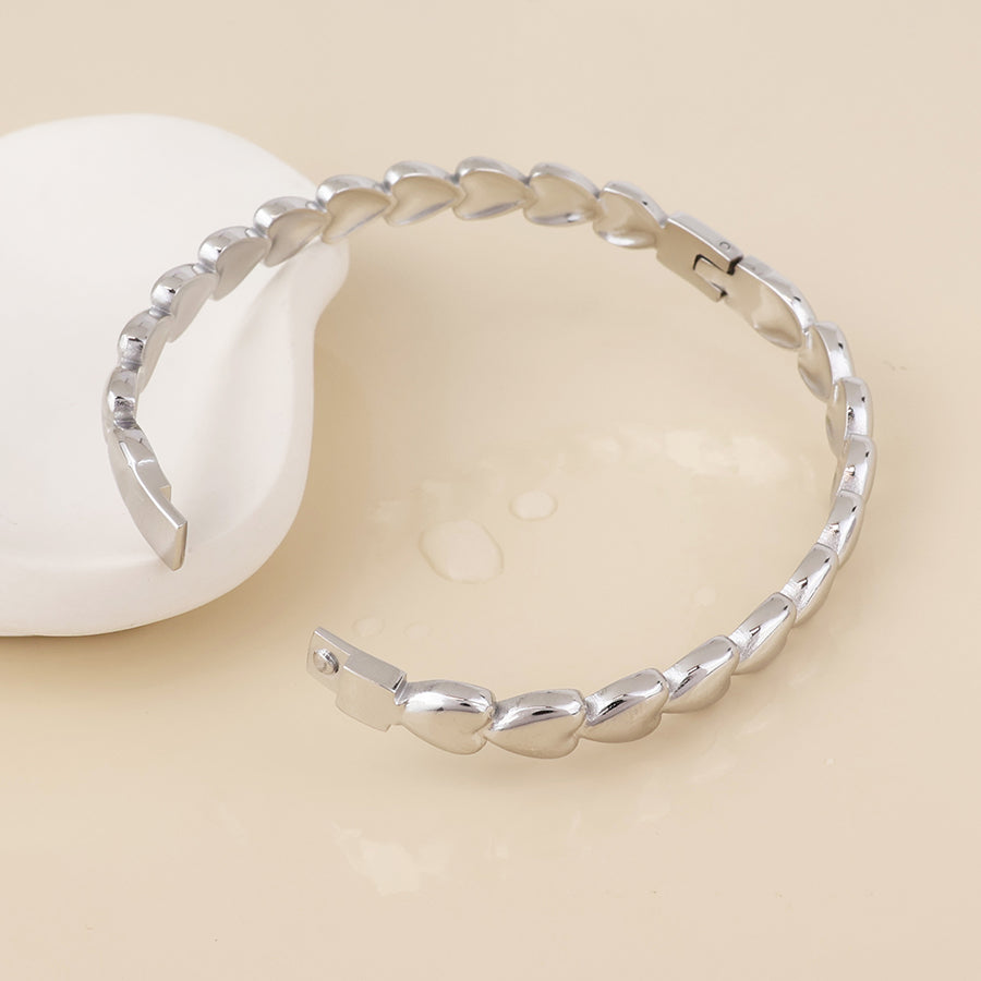 POM - Unity Stainless steel platinum plated bangle