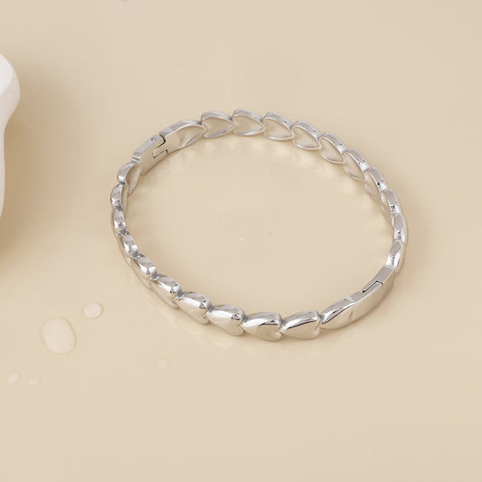 POM - Unity Stainless steel platinum plated bangle
