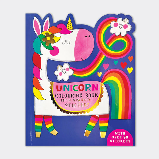 Magical Unicorn Die-Cut Colouring Book with Stickers