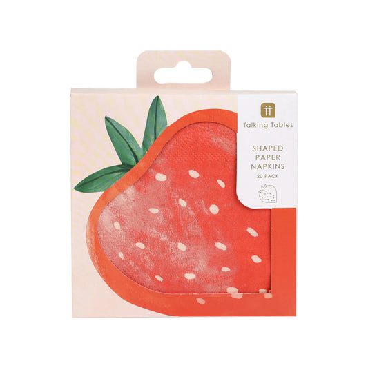 Sale - Talking Tables - Strawberry Shaped Napkins
