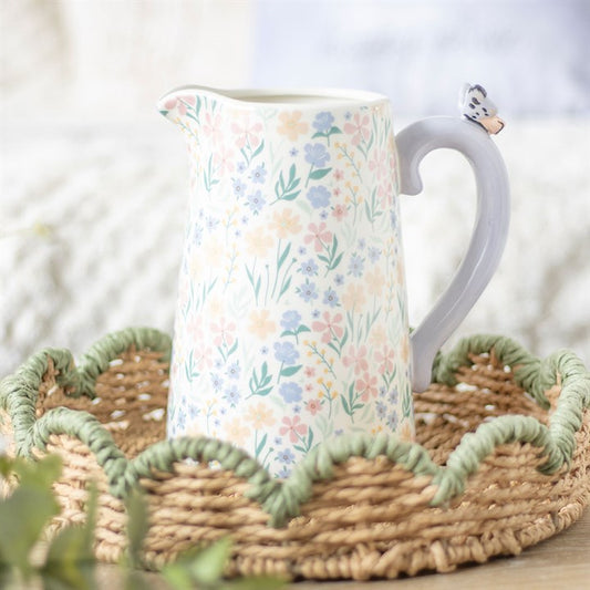 Ditsy Floral Print Ceramic Flower Jug