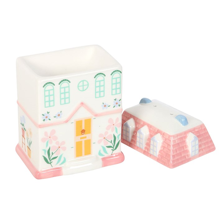 Pastel House Shaped Oil Burner and Wax Warmer