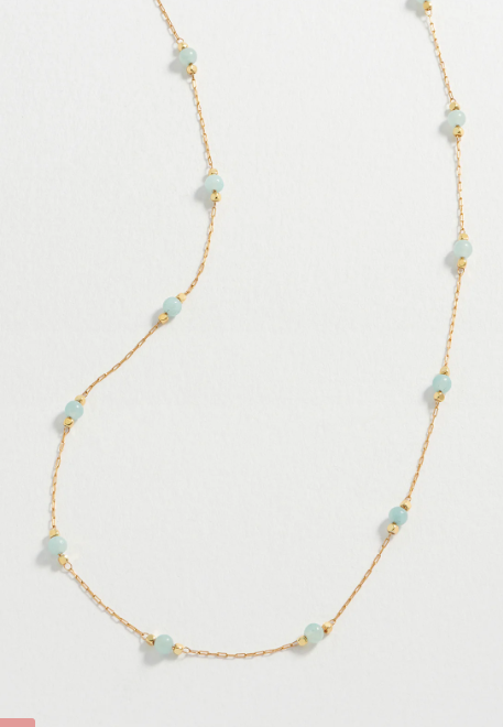 Estella Bartlett - Wellness Amazonite Gemstone Bead Necklace