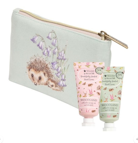 Wrendale -'Woodlanders' Owl and Hedgehog Mini Hand Cream Gift Pouch