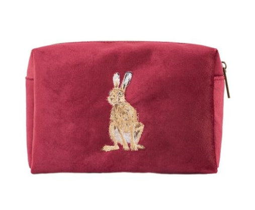 Wrendale - 'Golden Hour' Hare Embroidered Make Up Bag