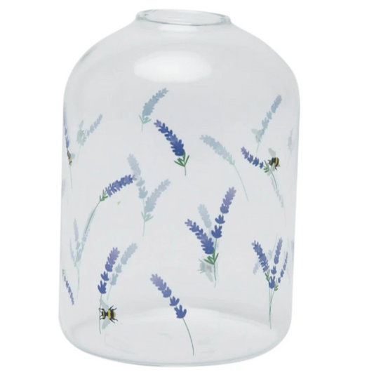 Ditsy Lavender Glass Vase