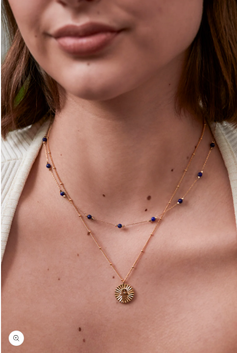Estella Bartlett - Wellness Lapis Lazuli Gemstone Bead Necklace