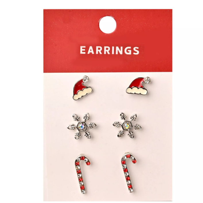 Set of 3 Christmas Earrings