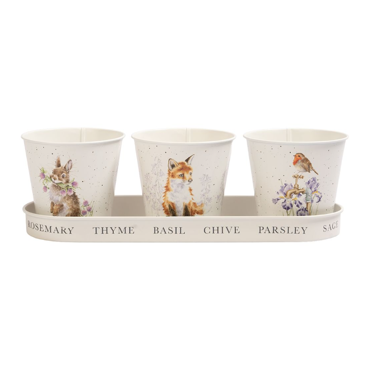 Wrendale - Set of 3 Herb Pots