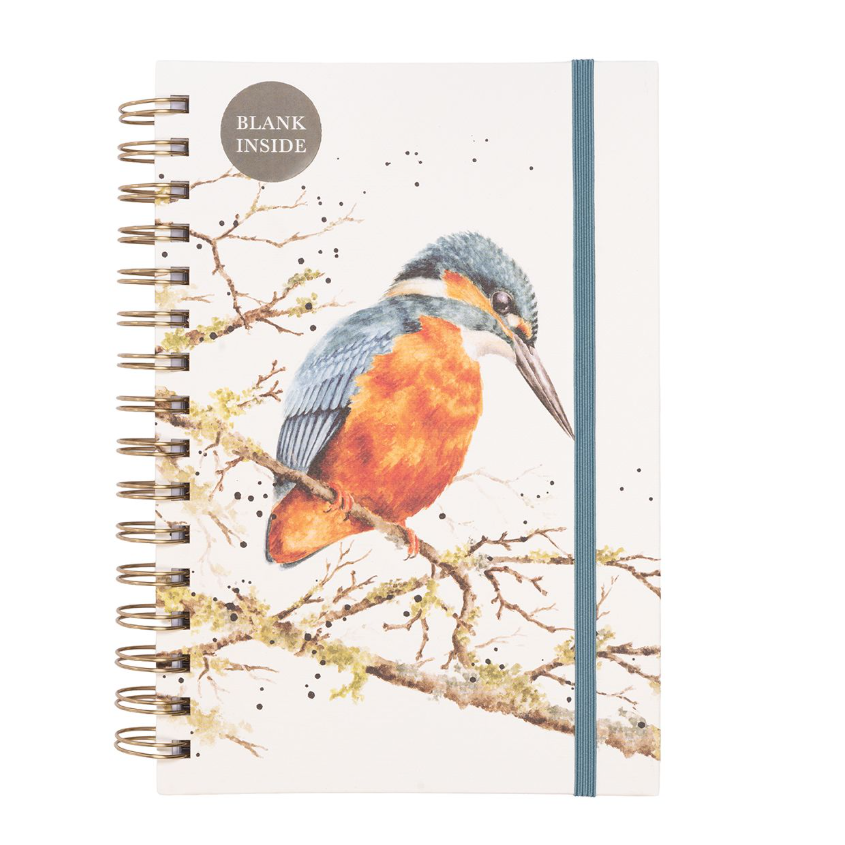 'Pond Dipping' Kingfisher Blank Notebook