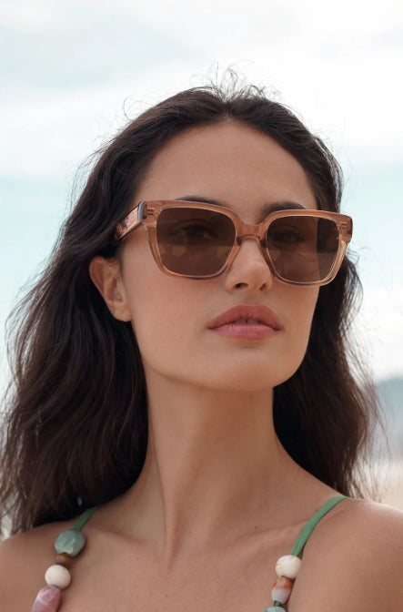 Estella Bartlett - Transparent Champagne Milan Square Women’s Sunglasses