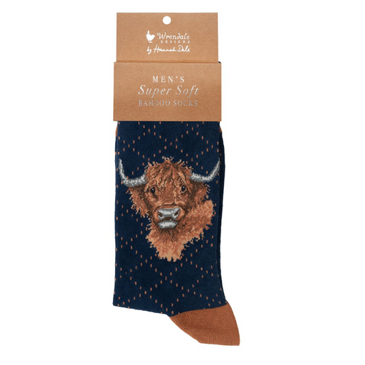 'Highland Heathers' Highland Cow Men's Socks