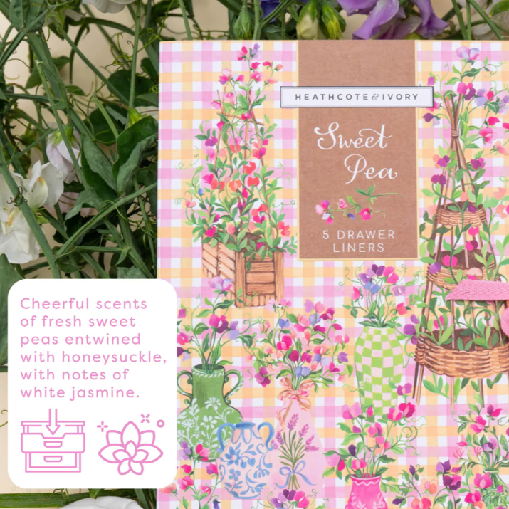Sweet Pea Scented draw liners