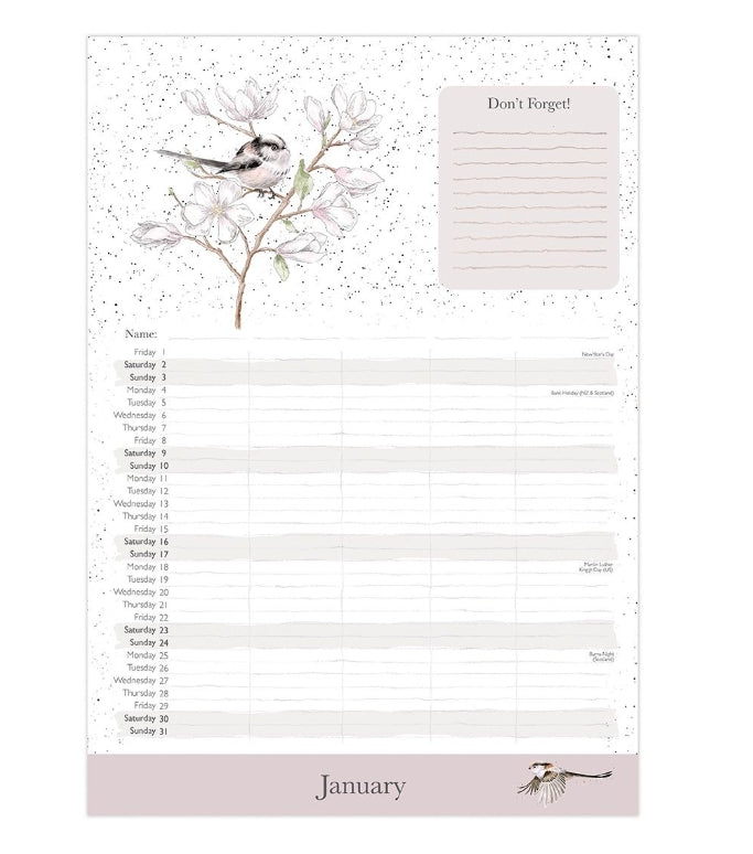'The Country Set' Family Calendar 2027