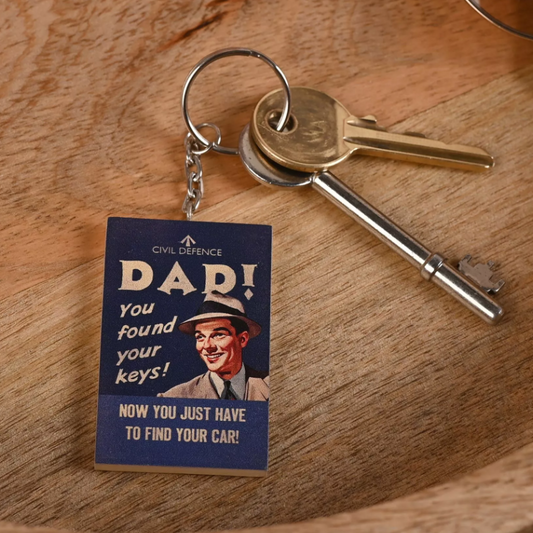 Sale - Civil Defence Keyring - Dad Find Your Car