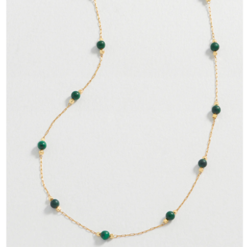 Estella Bartlett - Wellness Malachite Gemstone Bead Necklace