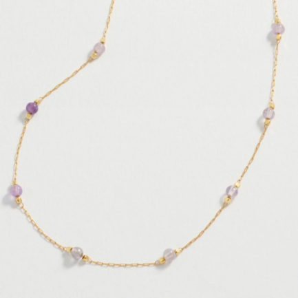Estella Bartlett - Wellness Amethyst Gemstone Bead Necklace