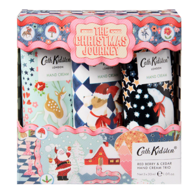 The Christmas Journey Red Berry & Cedar Hand Cream Trio